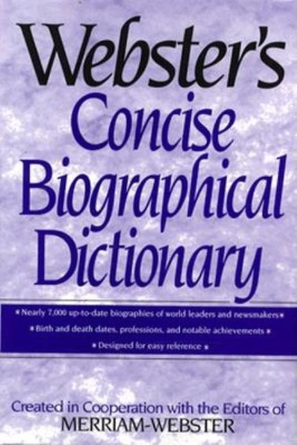 Item #112597 Webster's Concise Biographical Dictionary