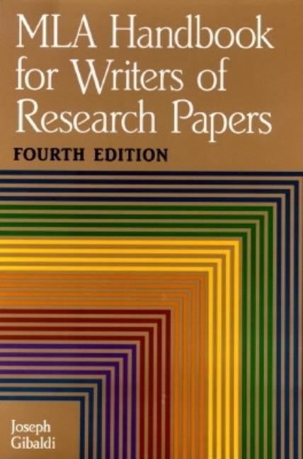 Item #079268 MLA Handbook for Writers of Research Papers. Joseph Gibaldi
