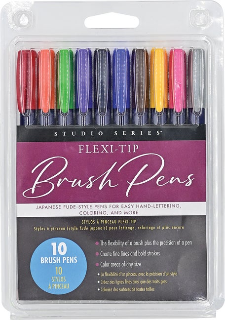 Item #274426 Flexi-Tip Brush Pens (set of 10 colors). Peter Pauper Press, Inc