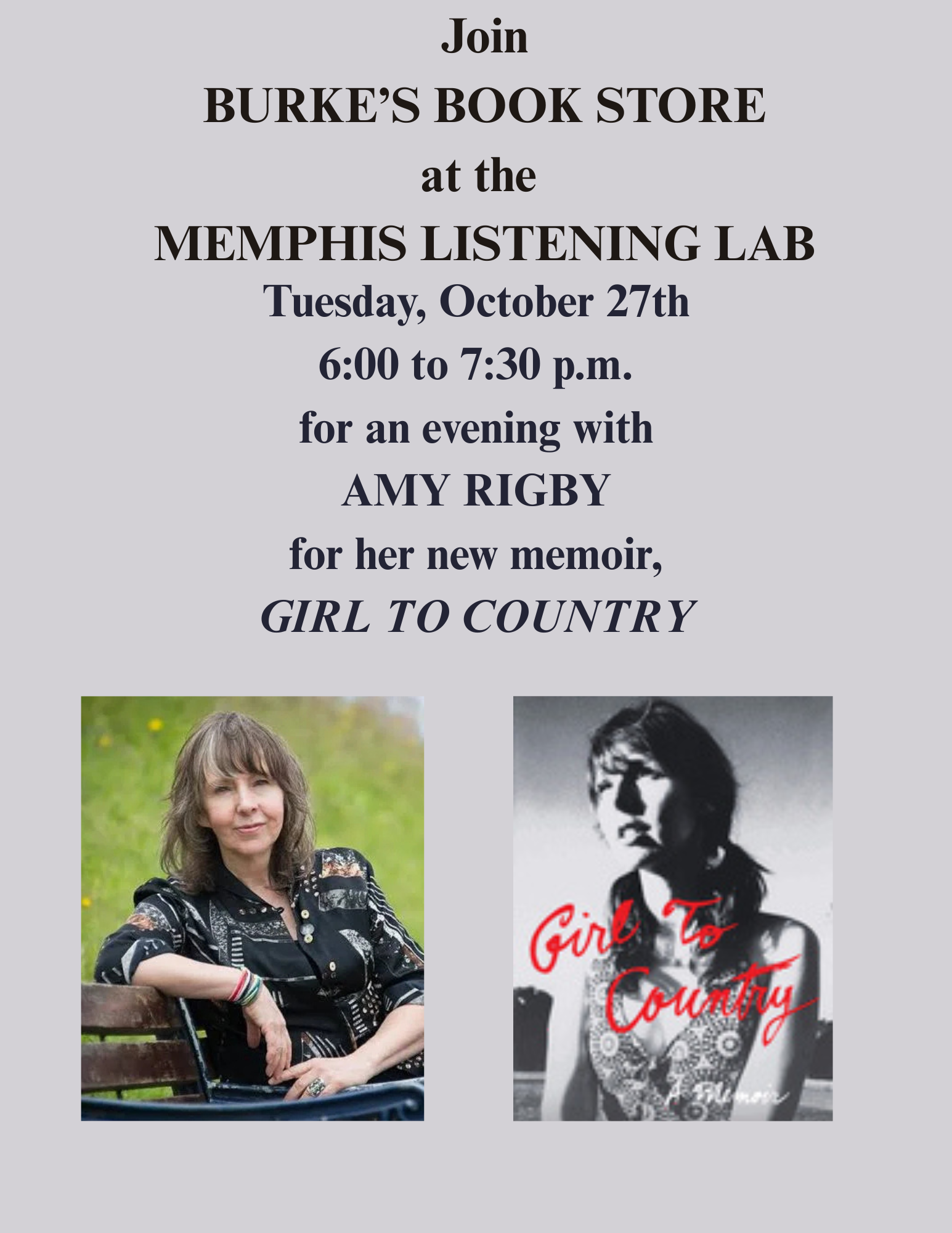 An Evening with Amy Rigby at the Memphis Listening Lab
