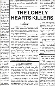 Item #253889 The Lonely Hearts Killers. Joan Colby