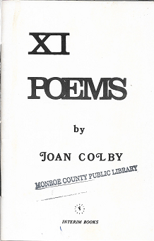 Item #253960 XI Poems. Joan Colby